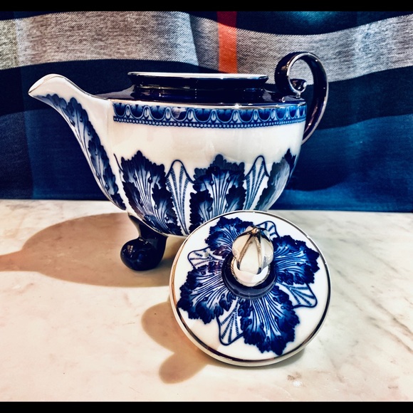 Cobalt Blue & Gold vintage tea set - Picture 2 of 8